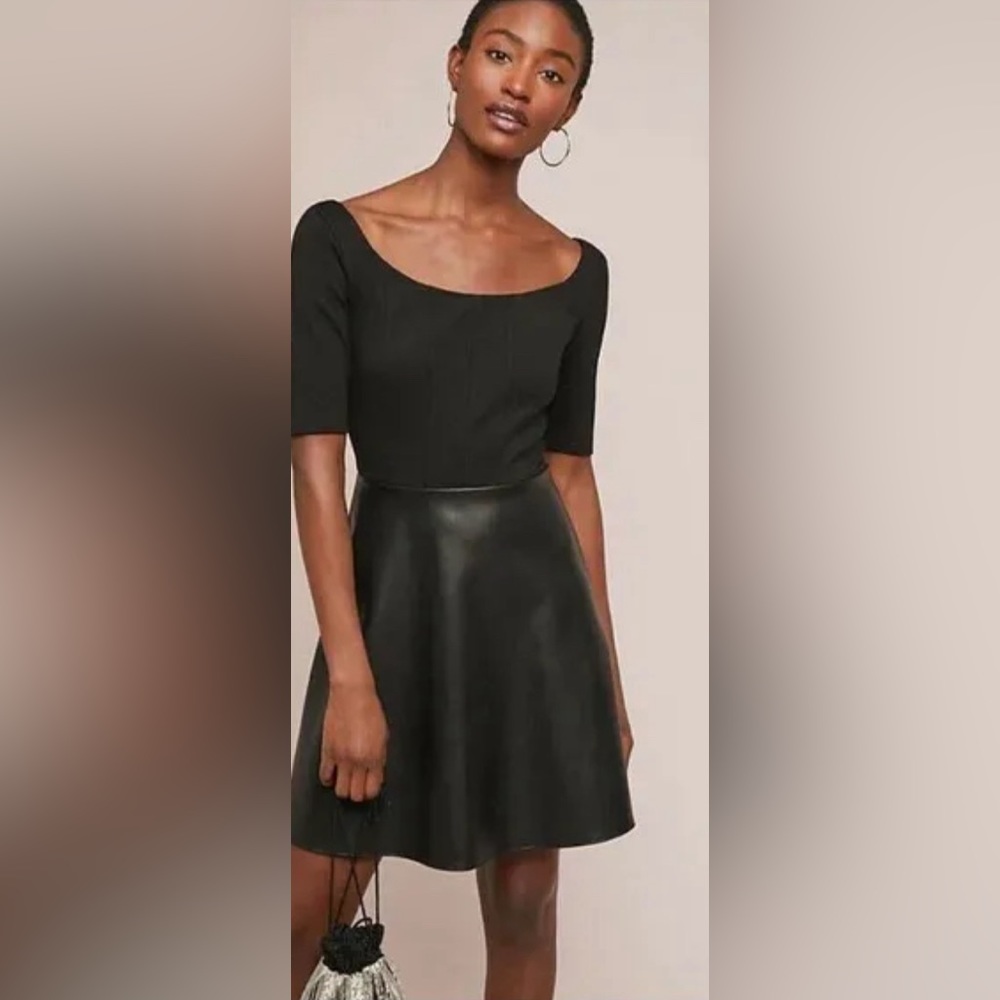 Anthropologie Bailey 44 Black Parlour Ponte Dress